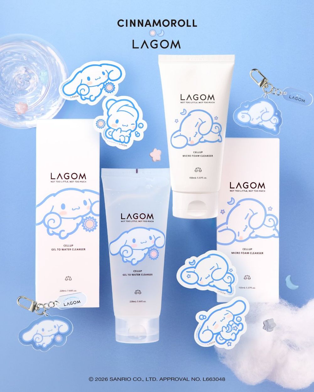 韓女最愛小眾潔顏品聯名三麗鷗大耳狗！LAGOM早安凝露、晚安泡泡換上療癒包裝，洗出水煮蛋嫩肌！-4