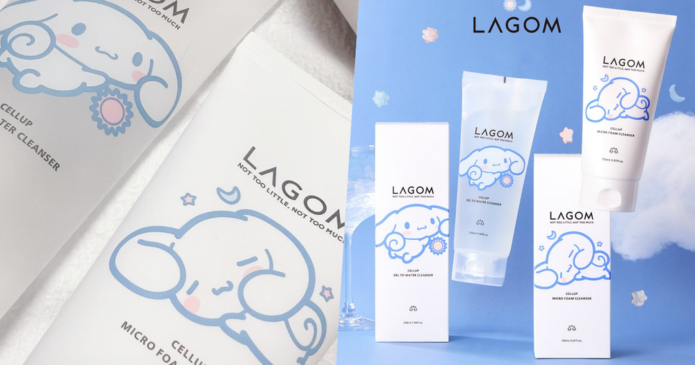 韓女最愛小眾潔顏品聯名三麗鷗大耳狗！LAGOM早安凝露、晚安泡泡換上療癒包裝，洗出水煮蛋嫩肌！-1