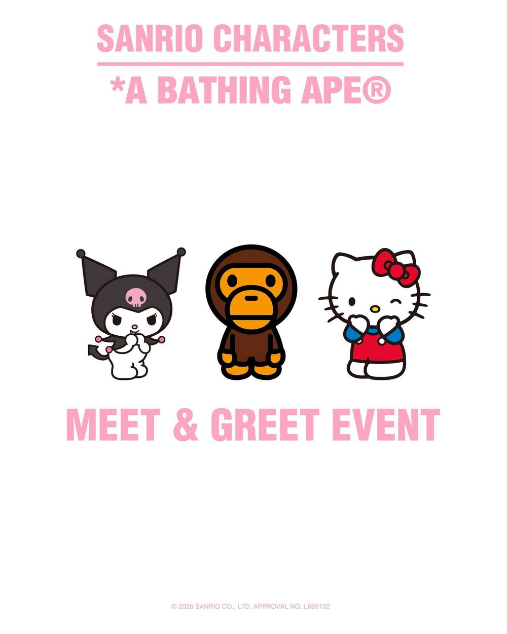 A BATHING APE聯名三麗鷗簡直瘋掉！Kitty、酷洛米「呆萌頭套」猿人吊飾一定要搶！-2