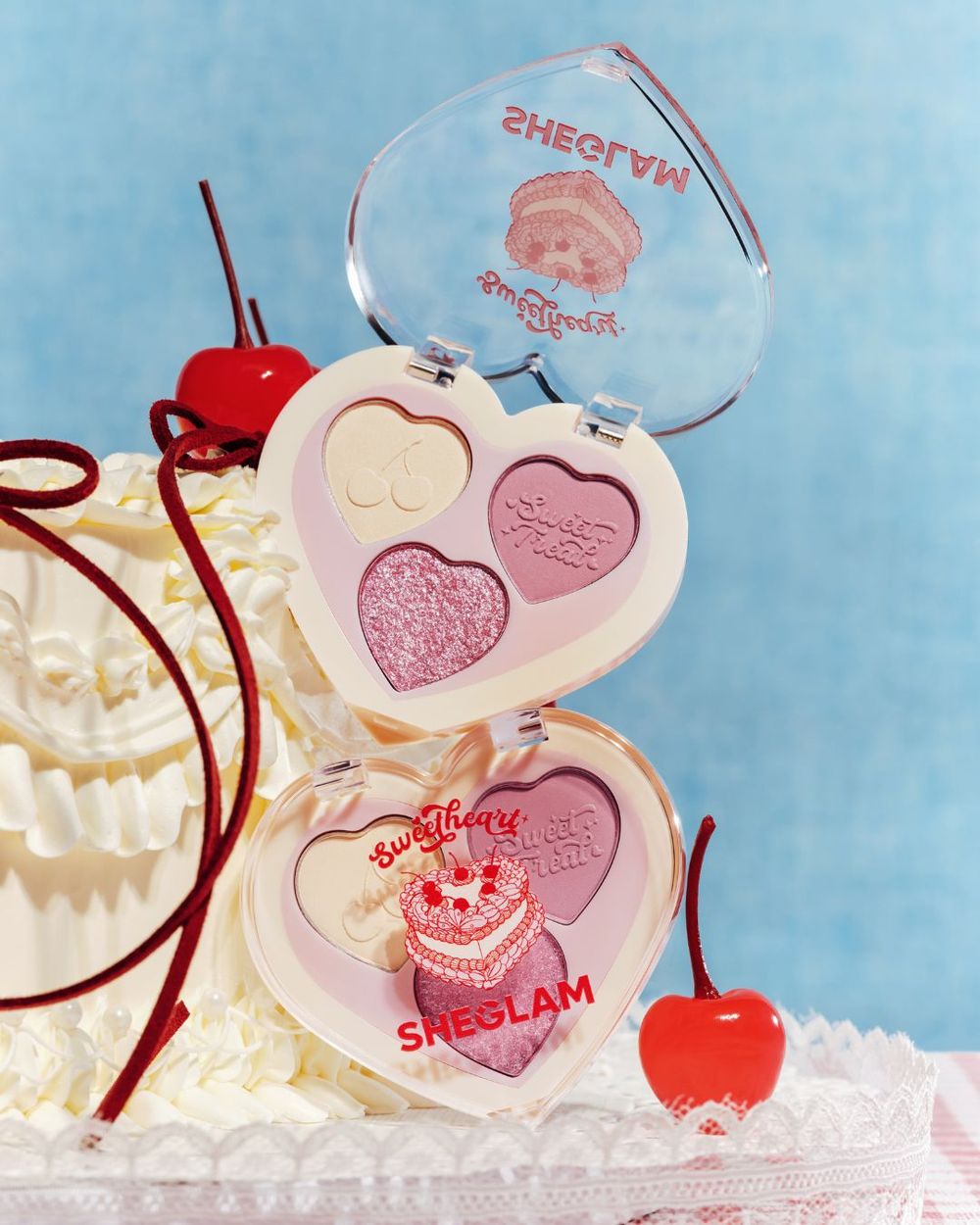 草莓甜點直接變妝容！SHEGLAM早春「草莓奶油甜點」彩妝夢幻登場，奶油飾底乳、草莓蛋糕腮紅霜、牛奶水可愛到犯規！-3