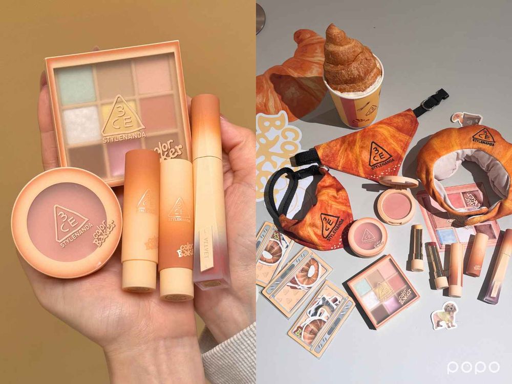 3CE改做寵物周邊？！攜手CRO#FEE打造寵物友善快閃店，體驗韓國賣翻「暖烤烘焙彩妝」、還送萌毛孩可頌頭套、領巾！-2