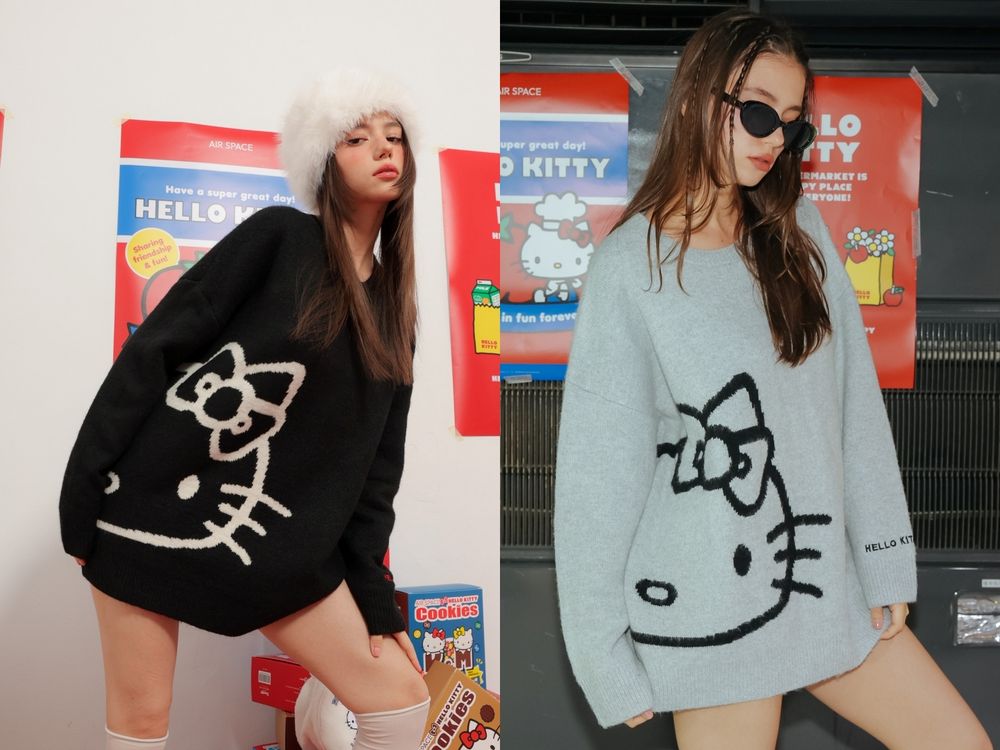 AIR SPACE三麗鷗冬季聯名來搶錢啦！Kitty、酷洛米「抱枕、毛衣」可愛到心臟受不了！-9