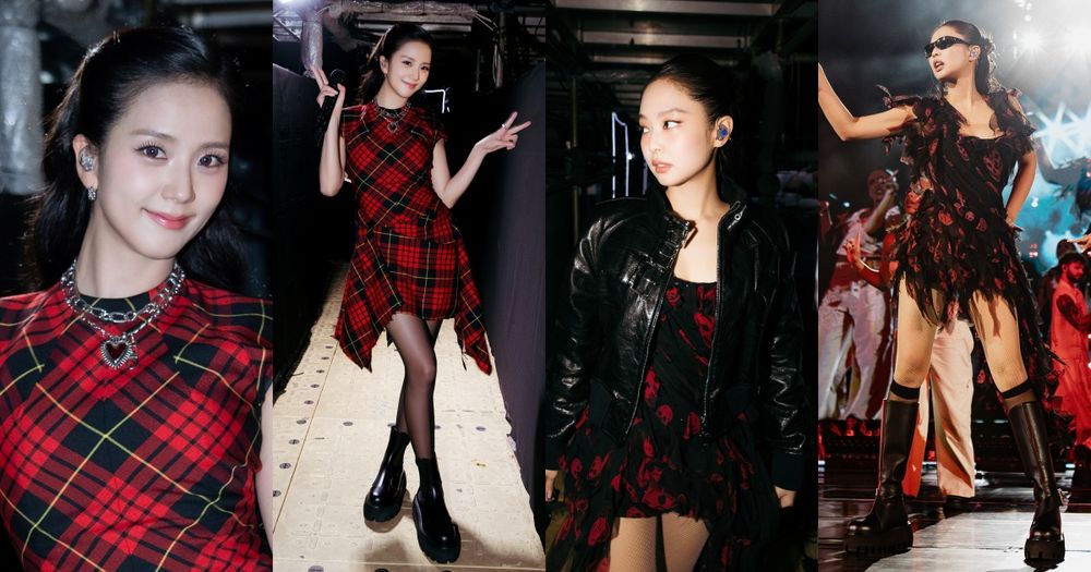 不是Dior、香奈兒！Jennie、Jisoo曼谷場演唱會「紅色戰服」爆討論！竟是由這品牌一手包辦！-1