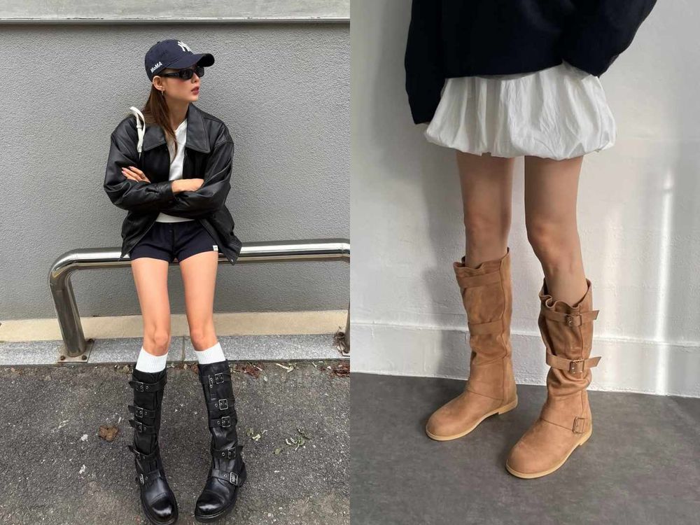 韓國女生都這樣穿！2025秋冬靴子穿搭重點公開！寬靴強勢回歸、皺摺細節是今年關鍵字！-10