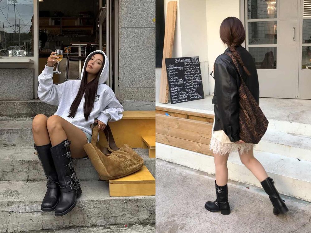 韓國女生都這樣穿！2025秋冬靴子穿搭重點公開！寬靴強勢回歸、皺摺細節是今年關鍵字！-11