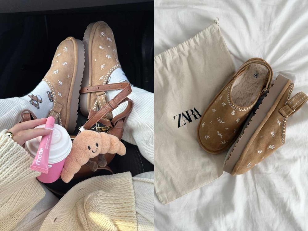 社群爆紅！ZARA「厚底毛毛拖」太欠買！小花刺繡超甜價格被狂搶！現貨尺寸光速消失中！-5