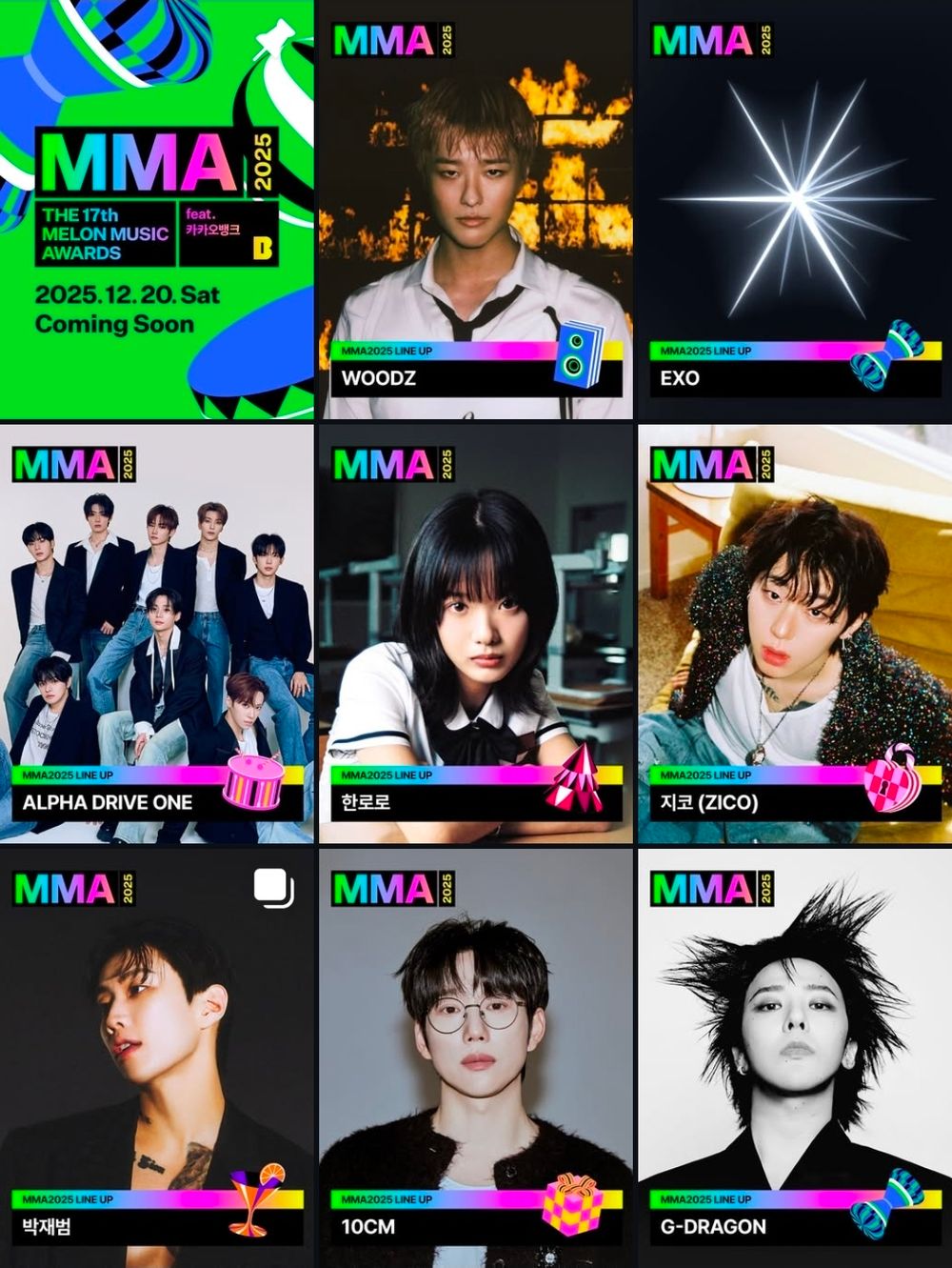 2025韓國MMA音樂頒獎典禮出演名單公布！GD權志龍、JENNIE、aespa、RIIZE開唱，EXO結束軍白期回歸！-8