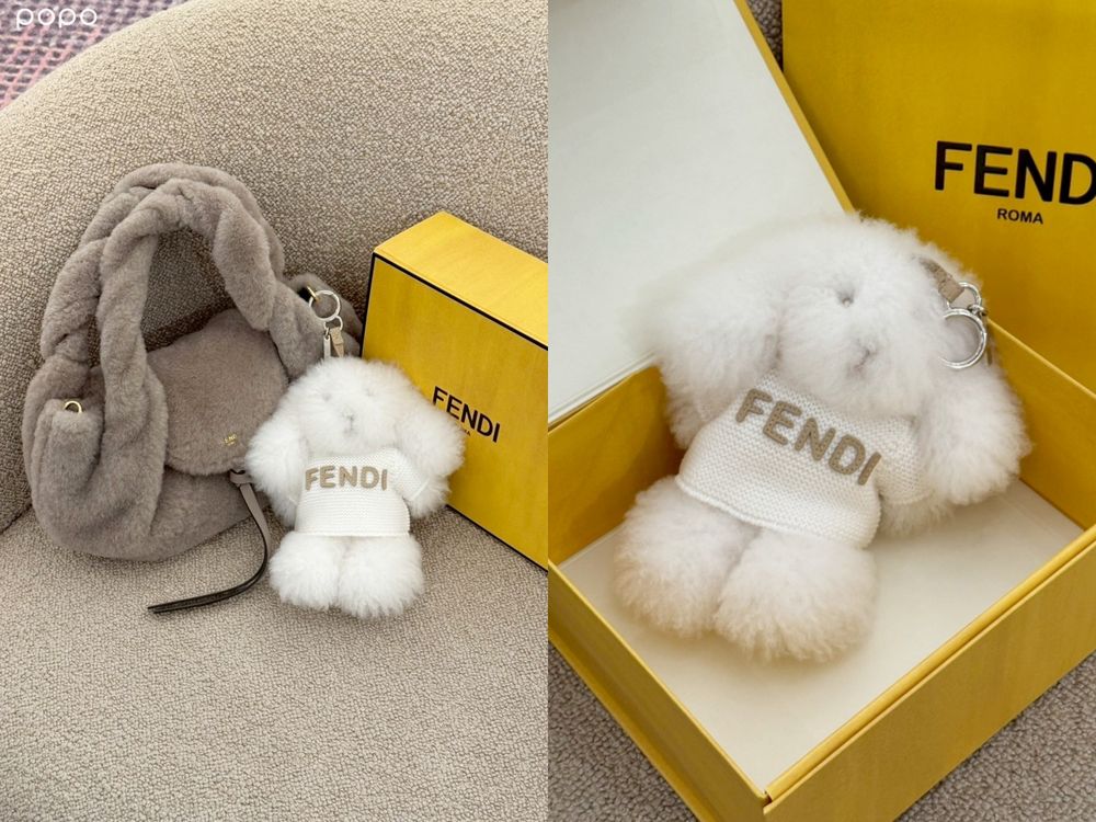 FENDI吊飾之王再出手！SKZ方燦愛不釋手「小松鼠」、GD頭巾狗、軟綿兔...根本逼人掏錢！-7