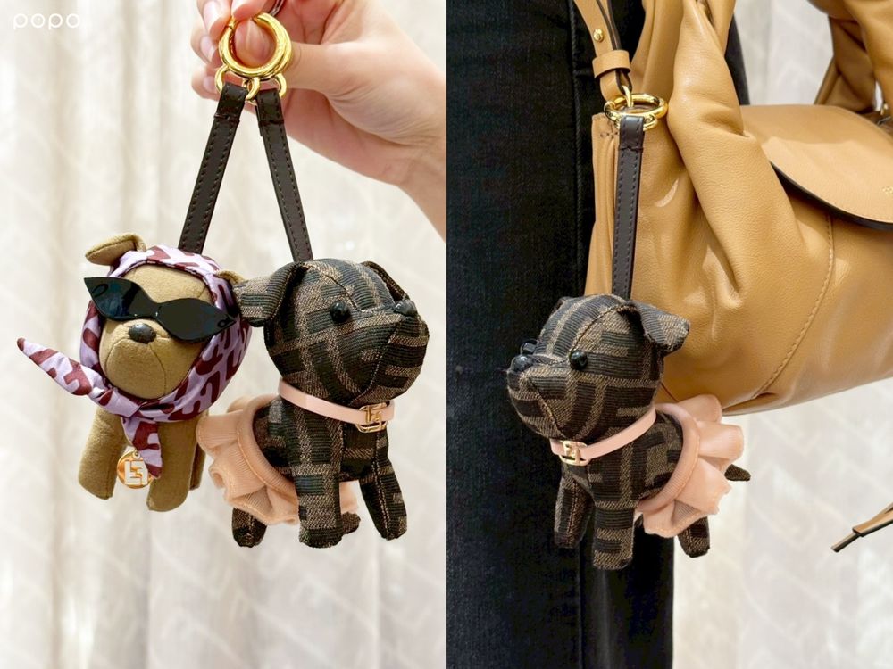 FENDI吊飾之王再出手！SKZ方燦愛不釋手「小松鼠」、GD頭巾狗、軟綿兔...根本逼人掏錢！-4