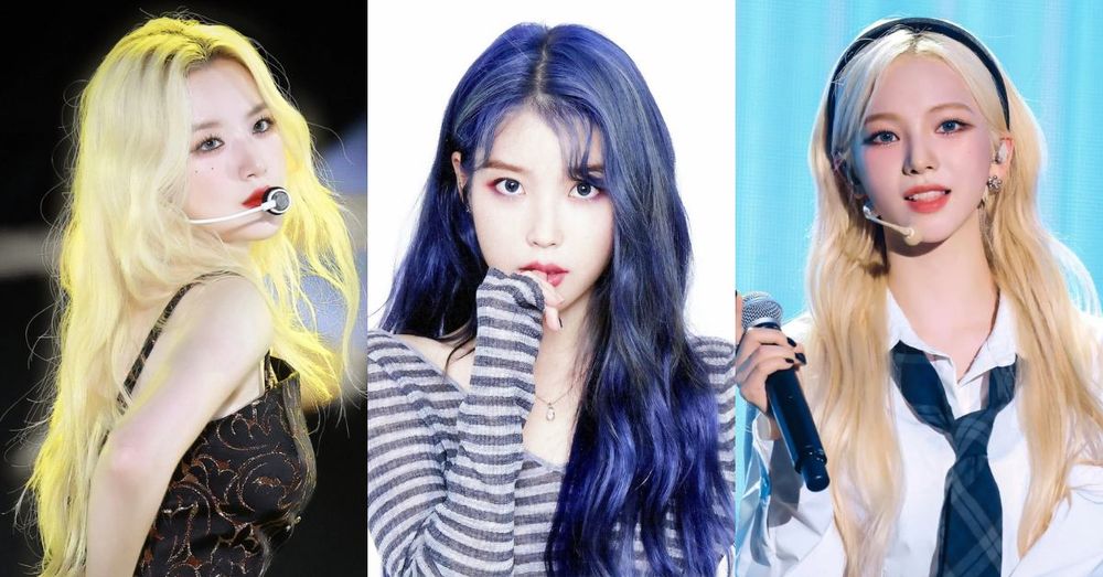 網評6位換髮色就上熱搜的KPOP女偶像！IU藍髮太仙、Karina、舒華金髮太像洋娃娃！-1