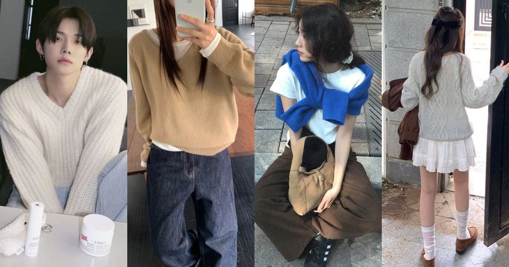怎麼穿擺脫肉粽感？6招韓妞秋冬「針織毛衣」時髦穿搭法！每一招都不發胖、超顯瘦！-1