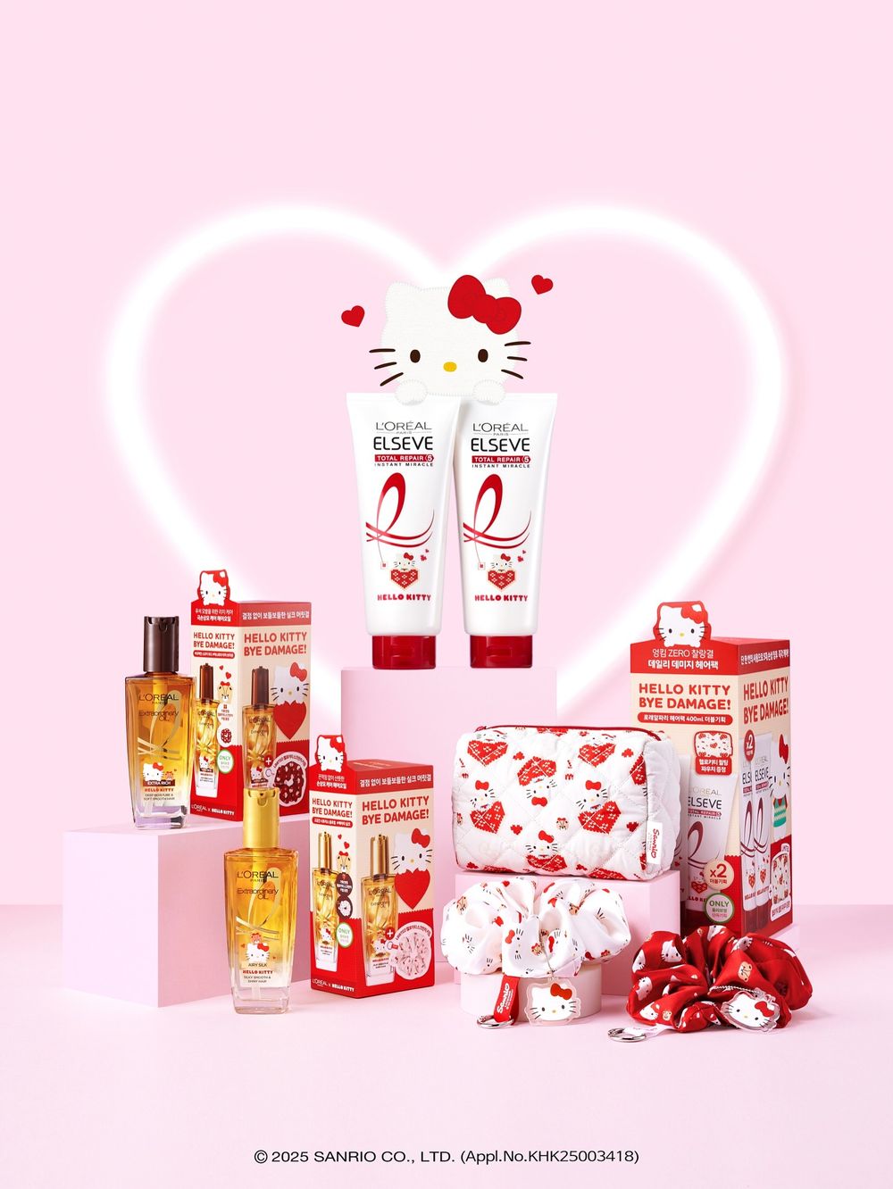 貓系MEOVV全團愛慘了！巴黎萊雅人氣髮油夢幻聯名Hello Kitty，凱蒂貓髮圈＋小金瓶超萌包裝、三麗鷗粉絲快衝呀！-2