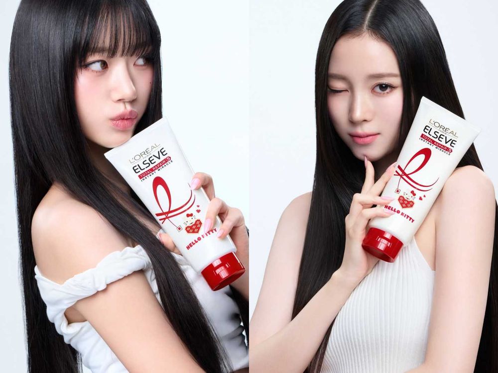 貓系MEOVV全團愛慘了！巴黎萊雅人氣髮油夢幻聯名Hello Kitty，凱蒂貓髮圈＋小金瓶超萌包裝、三麗鷗粉絲快衝呀！-6