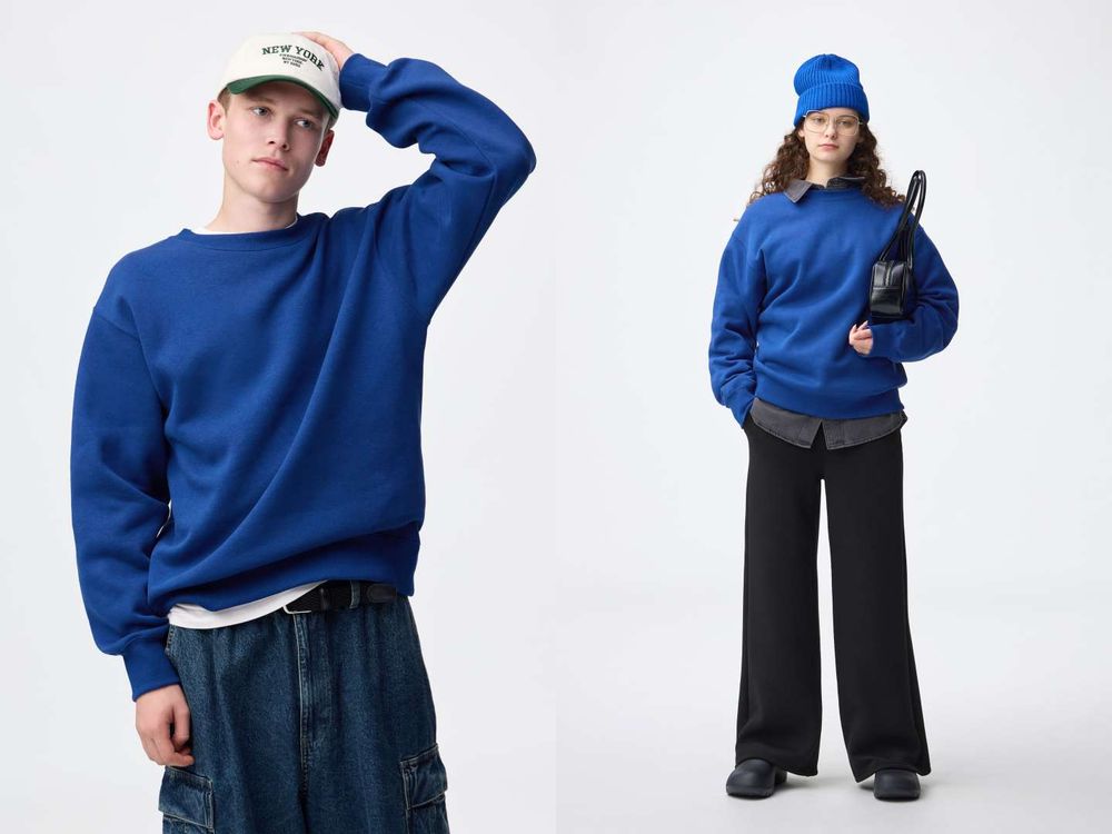 讓SUPER JUNIOR看到寶藍海！精選6款GU藍色單品「SUNSUN聯名毛衣」可愛到爆！-12