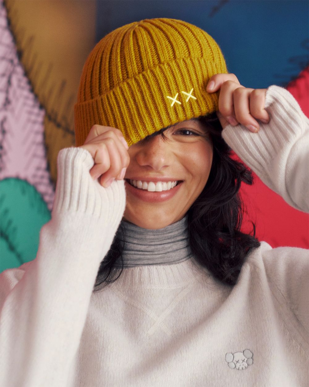 UNIQLO X KAWS聯名回來了！冬天專屬「毛衣、手套、毛帽」太好看！XX標誌都想入手！-8