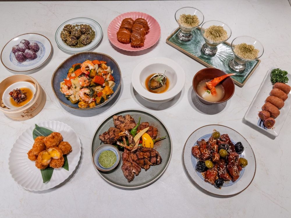 饗食天堂插旗林口！「紫薯福粿球、青醬炭烤羊肩排」12道限定料理一次看，還有超療癒港點推車要吃！-1