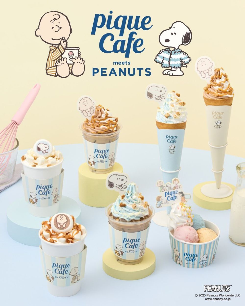 Gelato Pique Cafe跟史努比聯名了！萌炸「史努比棉花糖拿鐵、查理布朗花生醬可麗餅」Q到捨不得吃！-2