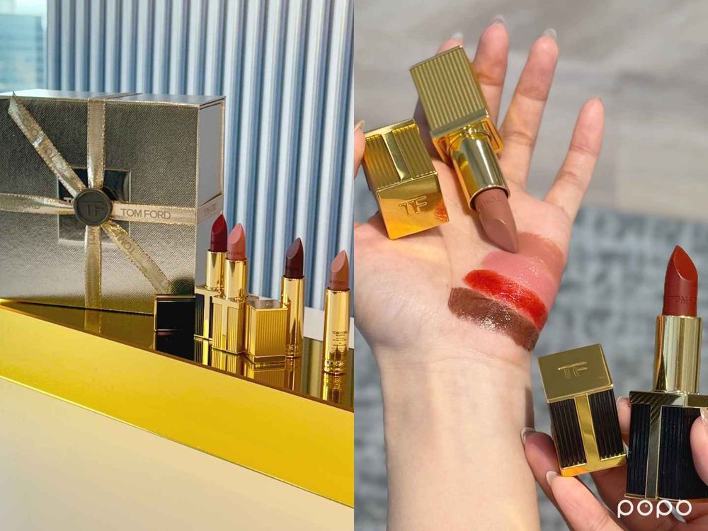 年度必擁有頂奢唇膏！TOM FORD設計師唇膏換上限量T字＋雕紋外殼，2025聖誕限定「雪白彩妝」飄仙氣！-4