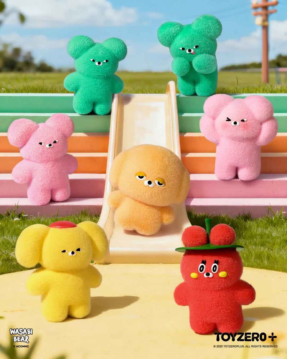 社群爆紅Wasabi Bear又有新品了！萌翻「芥末熊外出小夥伴」盲盒吊飾還附娃包、台灣這天開賣！-3