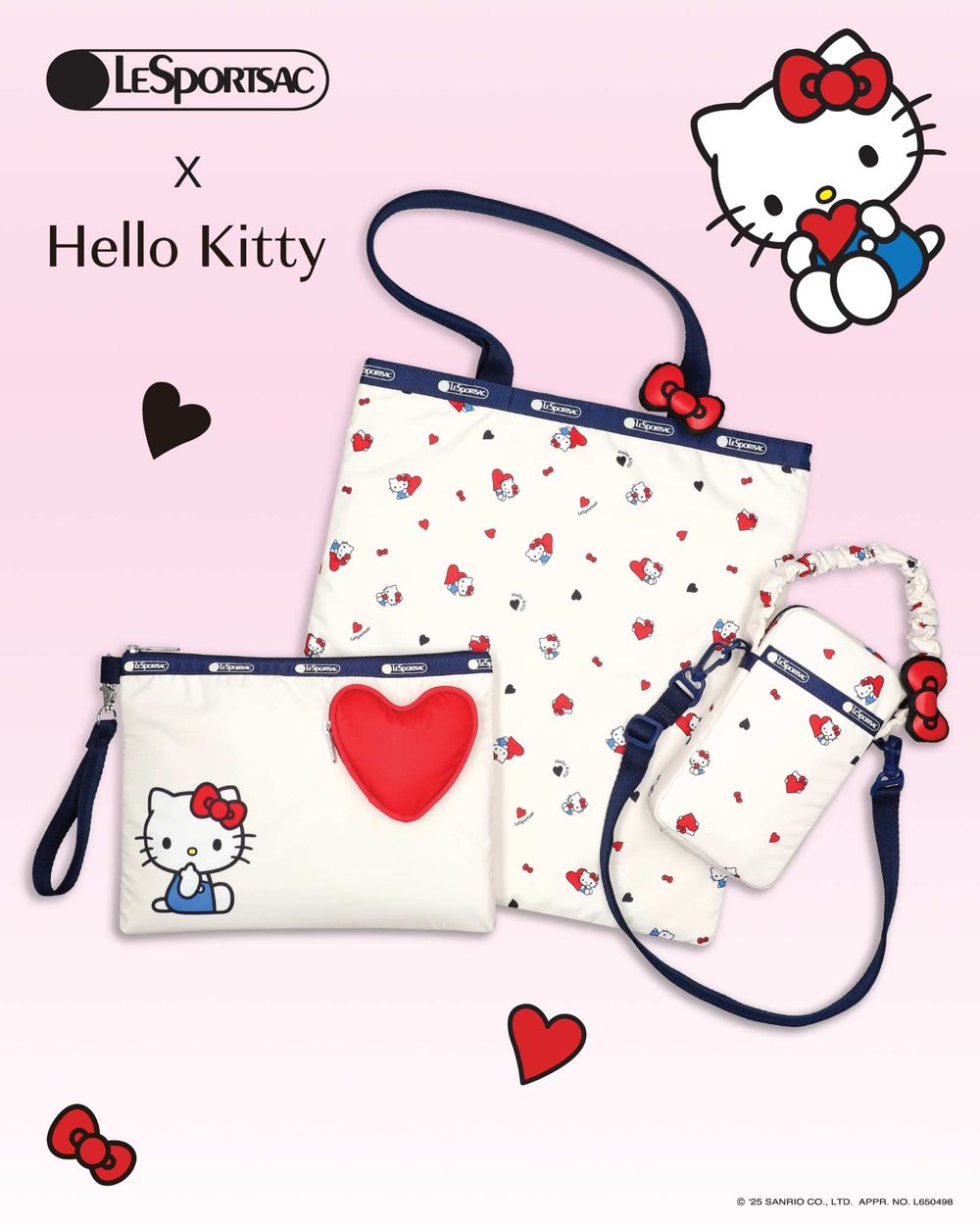 今年別再錯過！LeSportsac再度聯名Hello Kitty「蝴蝶結愛心包」可愛爆！手慢搶不到！-7