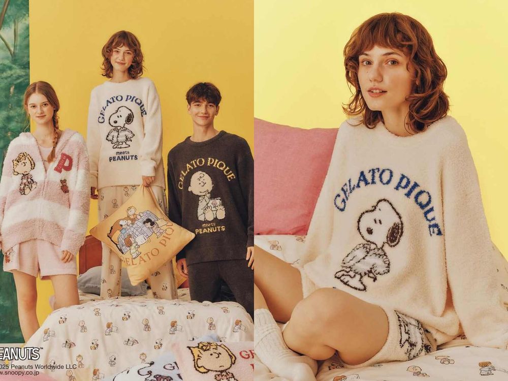 這波真的忍不了！GELATO PIQUE史努比聯名可愛爆擊！軟綿睡衣、襪子...連小孩外套我都要！-4