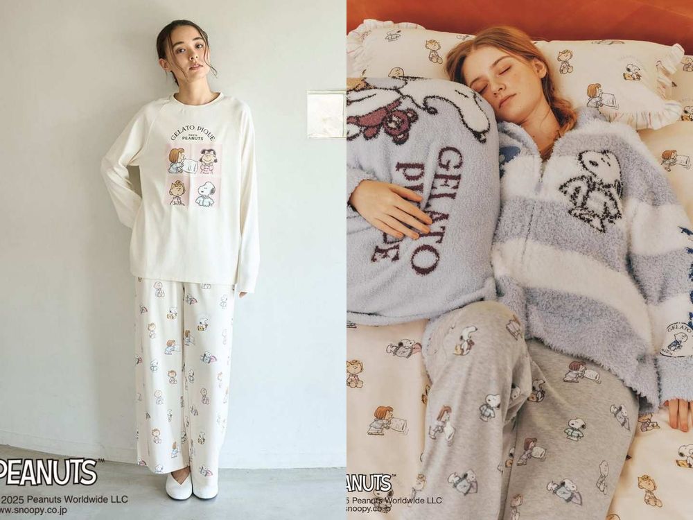 這波真的忍不了！GELATO PIQUE史努比聯名可愛爆擊！軟綿睡衣、襪子...連小孩外套我都要！-9