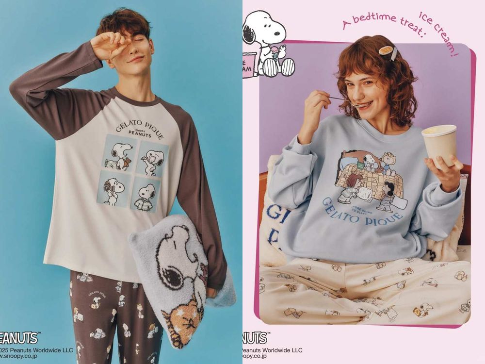 這波真的忍不了！GELATO PIQUE史努比聯名可愛爆擊！軟綿睡衣、襪子...連小孩外套我都要！-7