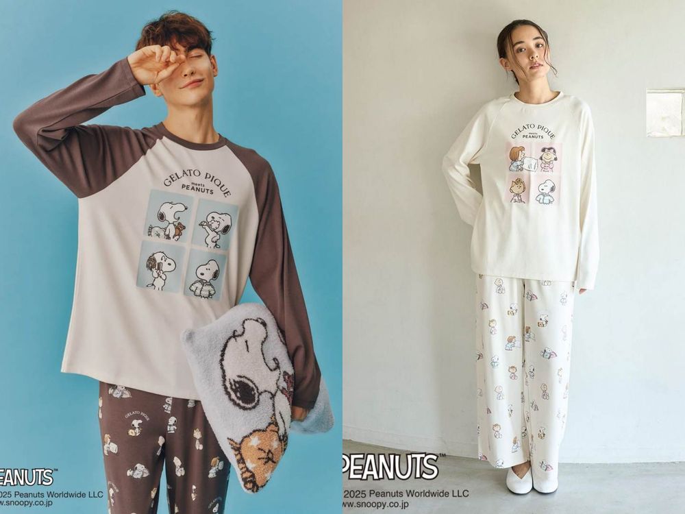 這波真的忍不了！GELATO PIQUE史努比聯名可愛爆擊！軟綿睡衣、襪子...連小孩外套我都要！-11