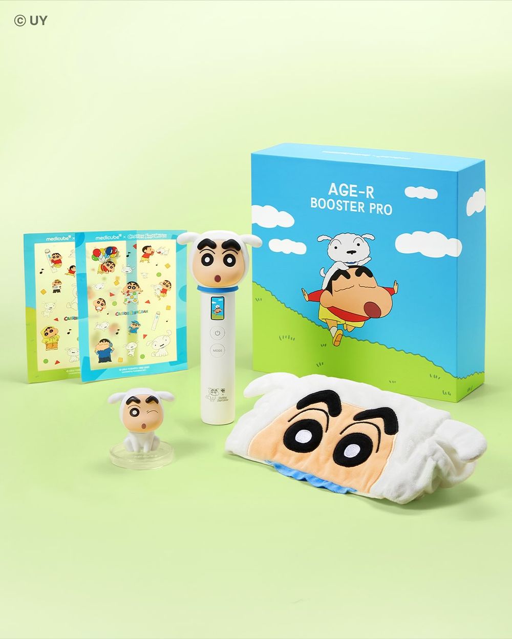 與張員瑛的美肌距離只差一台美容儀！Medicube x 蠟筆小新夢幻連動「小新小白收納頭套、公仔」可愛到想整套收藏！-3