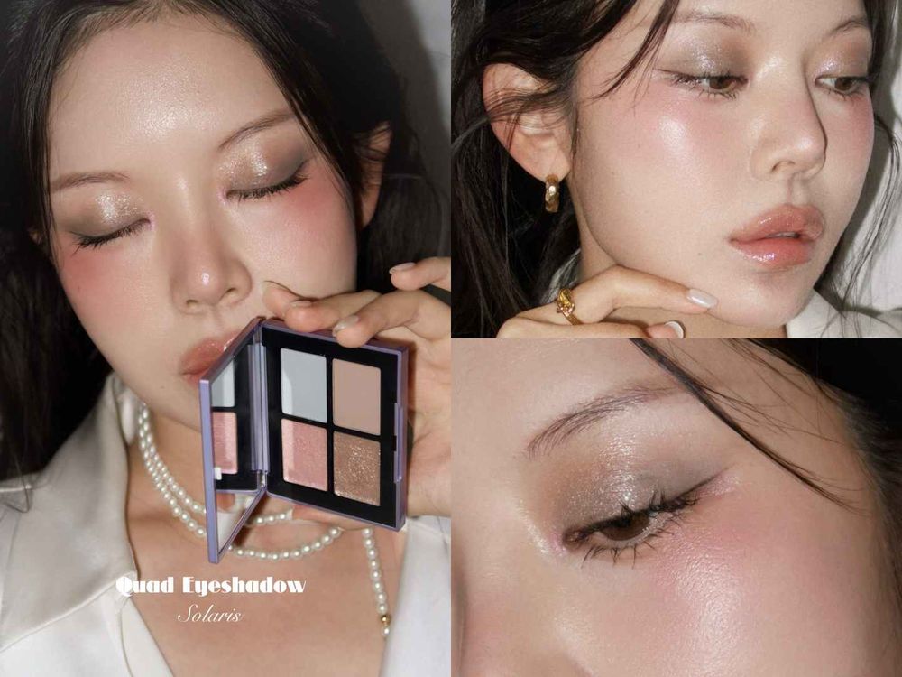 最夢幻高訂聖誕彩妝！NARS「星漾幻境系列」限量月光小白餅、四色眼影新裝太時髦，韓妞搶翻「星河打亮餅」一刷五官秒立體！-9