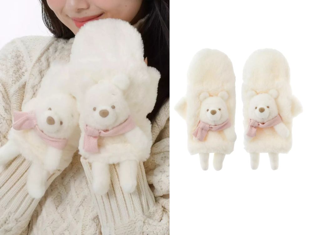 日妞社群狂討論！日本迪士尼超可愛「雪白小熊維尼玩偶、大頭維尼絨毛手套」這天開賣！-9