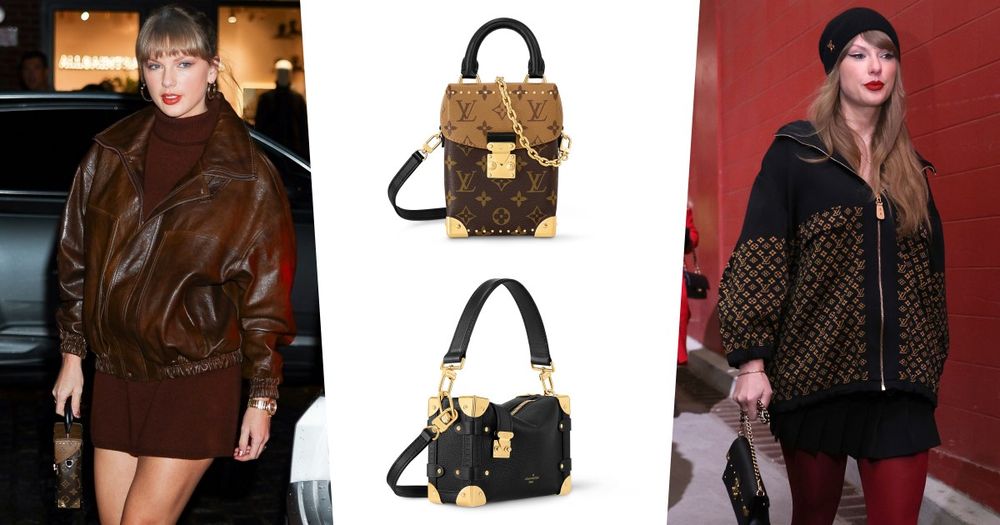 泰勒絲超愛LOUIS VUITTON！私服「盒子包、Tambour腕錶」狂出鏡，連求婚造型都選LV手鐲！-1