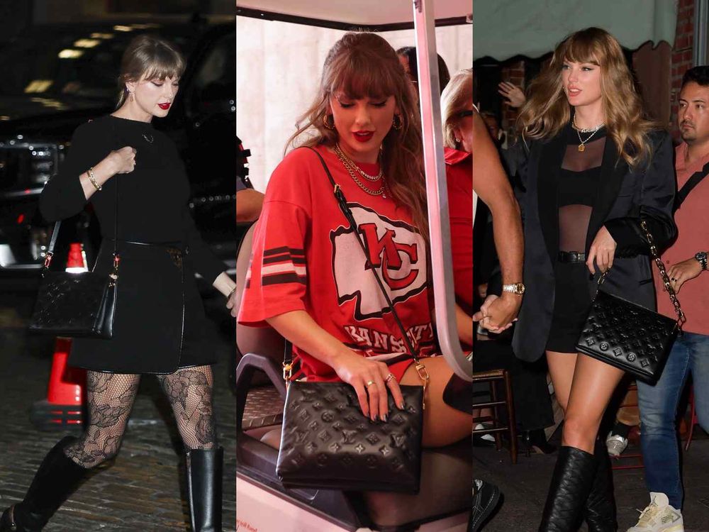 泰勒絲超愛LOUIS VUITTON！私服「盒子包、Tambour腕錶」狂出鏡，連求婚造型都選LV手鐲！-3