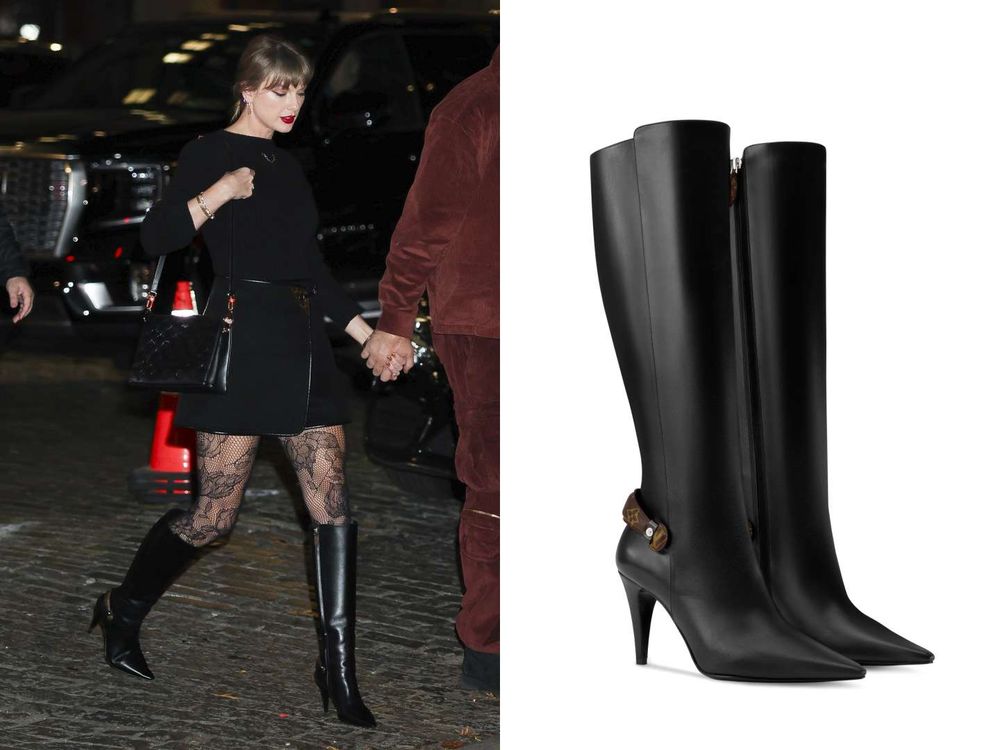 泰勒絲超愛LOUIS VUITTON！私服「盒子包、Tambour腕錶」狂出鏡，連求婚造型都選LV手鐲！-8