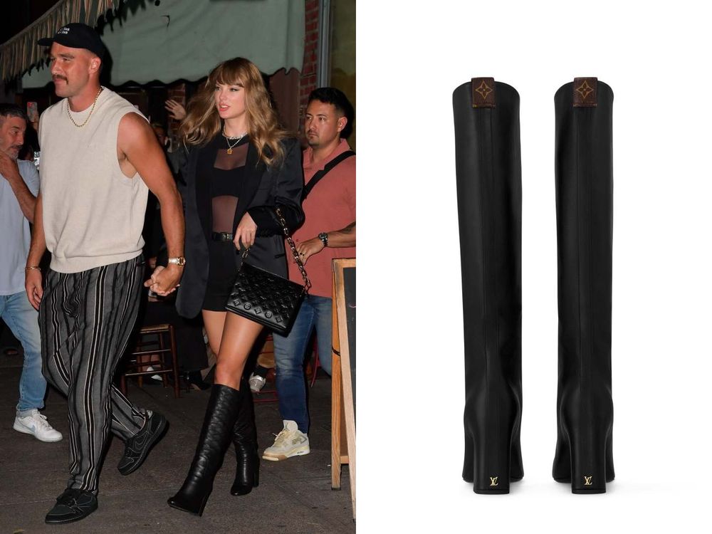 泰勒絲超愛LOUIS VUITTON！私服「盒子包、Tambour腕錶」狂出鏡，連求婚造型都選LV手鐲！-7