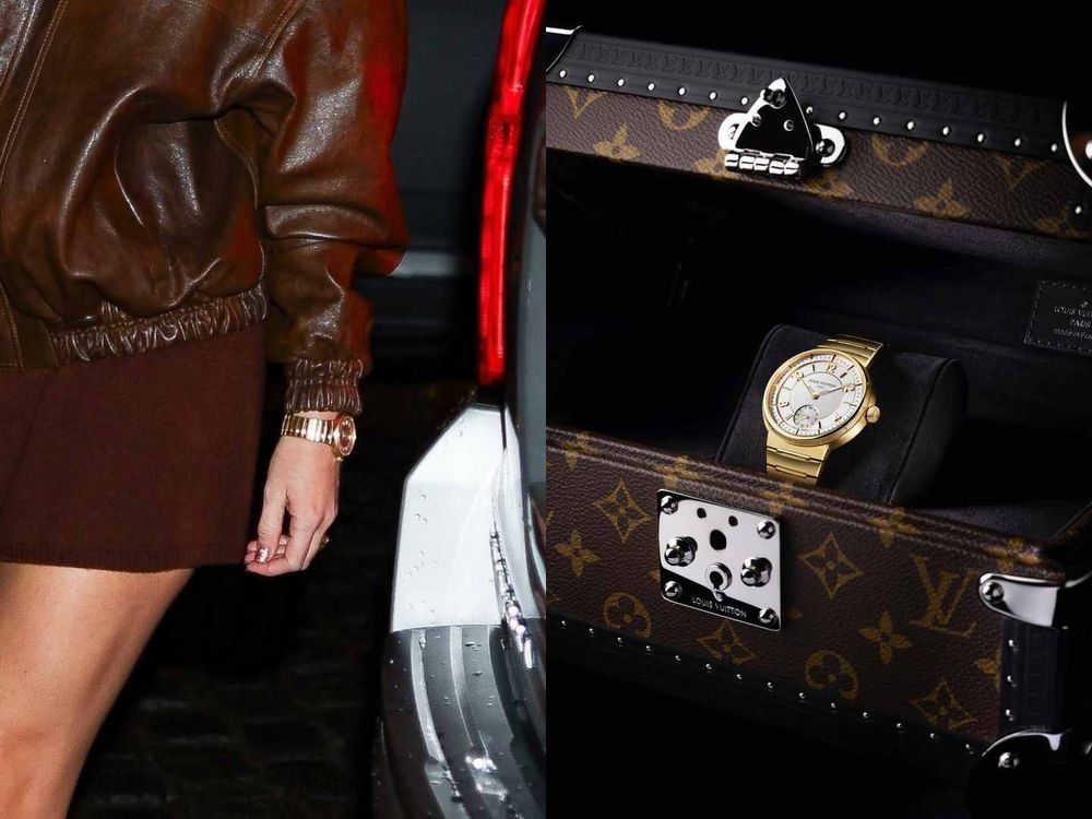泰勒絲超愛LOUIS VUITTON！私服「盒子包、Tambour腕錶」狂出鏡，連求婚造型都選LV手鐲！-12