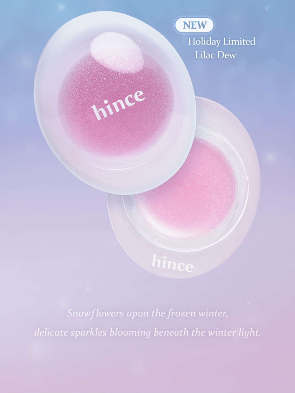 2025韓系聖誕彩妝推薦！hince「冰透唇釉、唇頰膏、粉殼氣墊」換上夢幻雪花包裝，珍珠爆閃眼影一抹眼妝超清透！-7