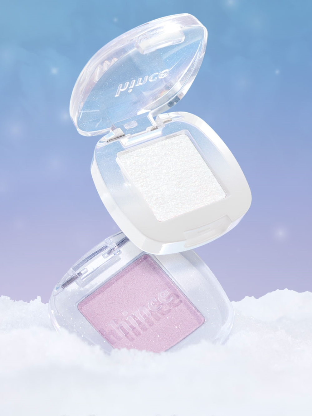 2025韓系聖誕彩妝推薦！hince「冰透唇釉、唇頰膏、粉殼氣墊」換上夢幻雪花包裝，珍珠爆閃眼影一抹眼妝超清透！-9