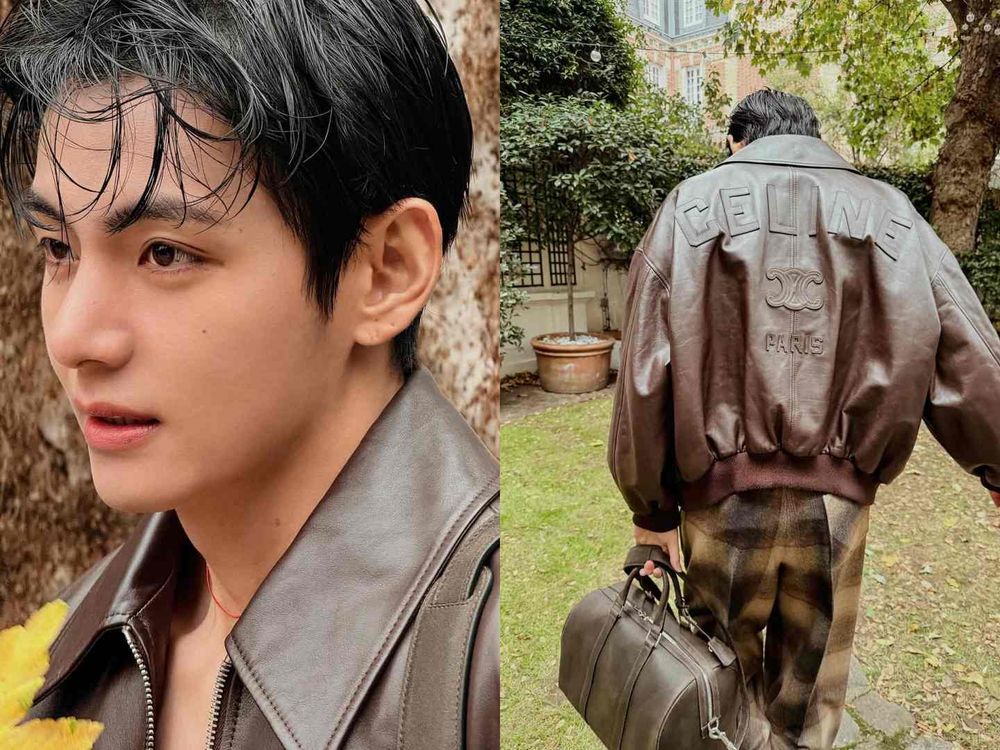 男友出國都揹這咖！泰亨、朴寶劍旅行不離身「CELINE老花波士頓包」低奢感連背影都迷人！-10