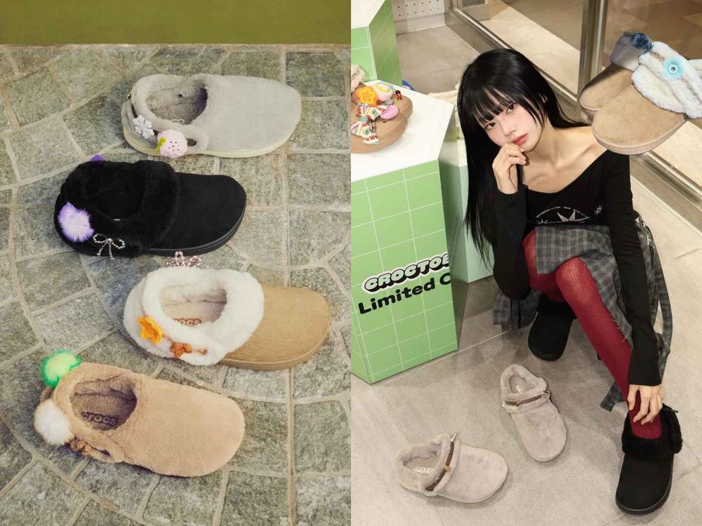 冬天好需要！Crocs刷毛洞洞鞋連韓女都狂搶！推爆奶油香草色、小熊毛絨感太療癒！-8
