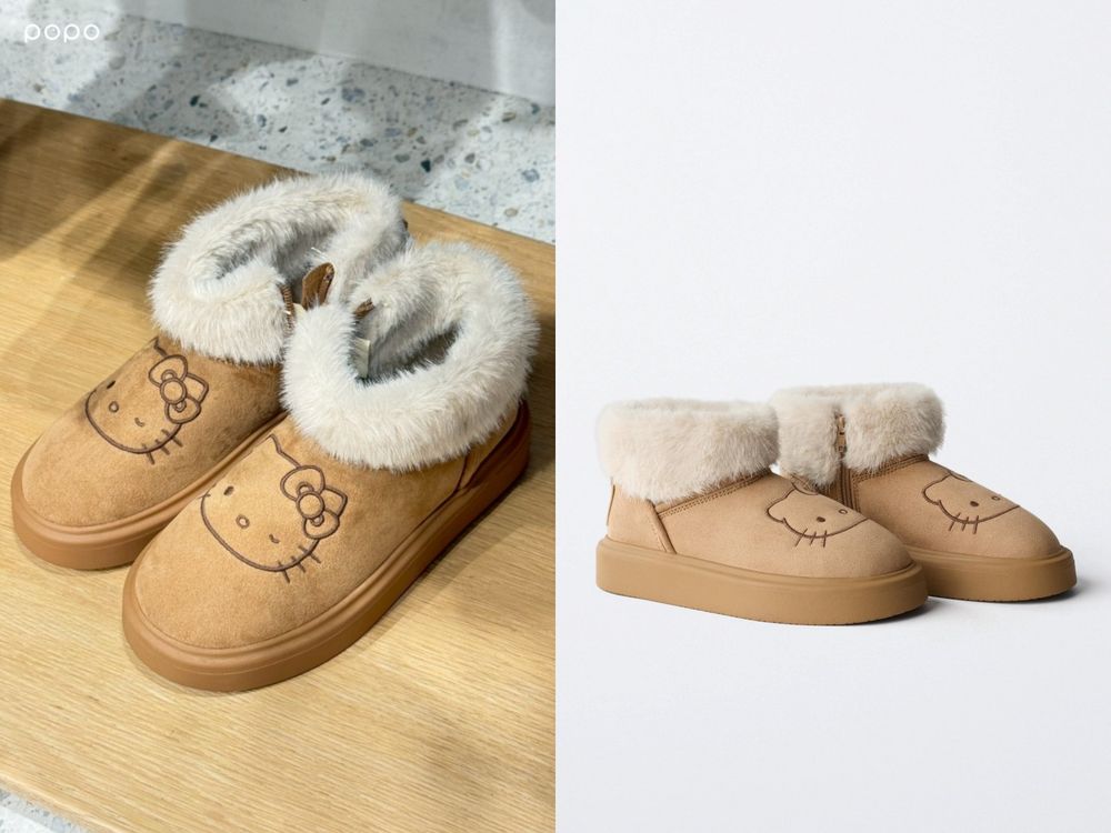 ZARA竟然偷偷上架「Kitty聯名系列」超可愛！毛帽、雪靴、衛衣...忍不住想結帳！-7