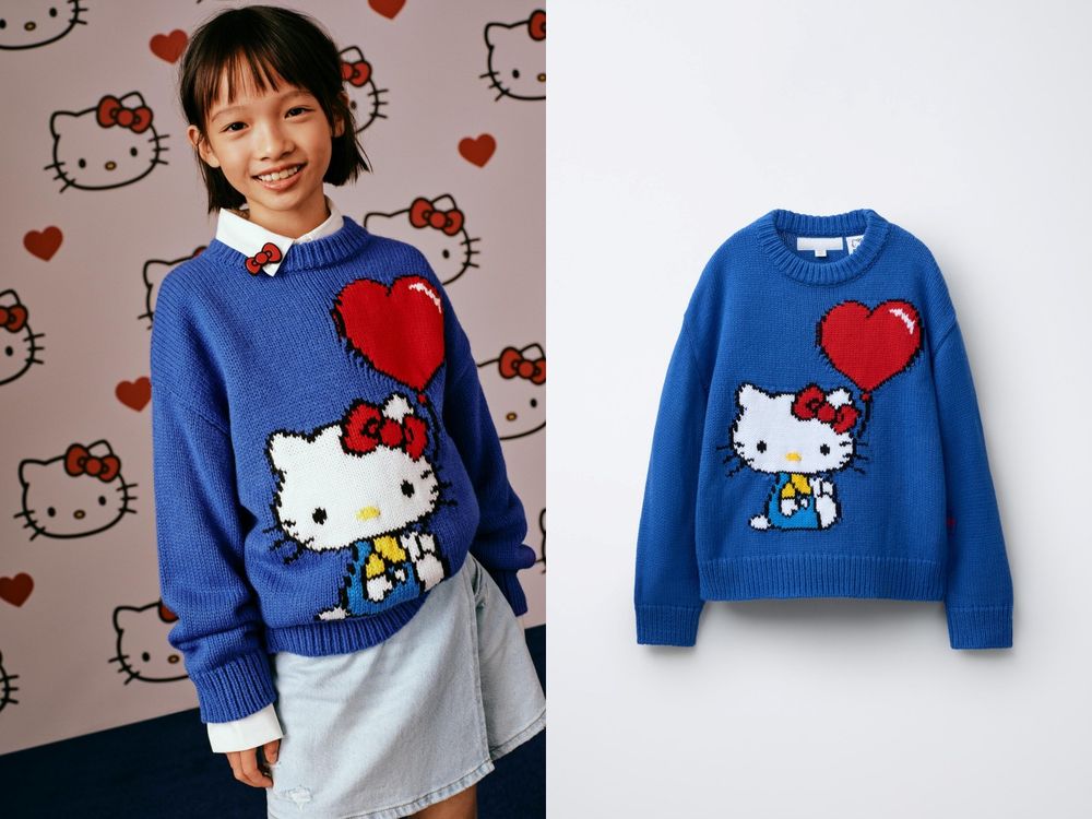 ZARA竟然偷偷上架「Kitty聯名系列」超可愛！毛帽、雪靴、衛衣...忍不住想結帳！-2