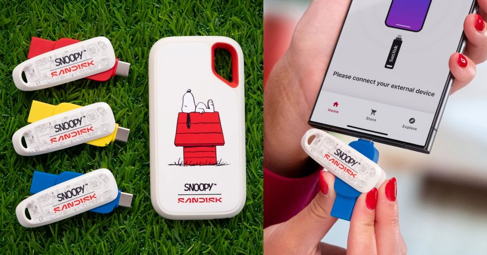 Sandisk推出史努比聯名隨身碟！1TB行動固態硬碟「紅色小屋」圖案太可愛、粉絲得珍藏！-1