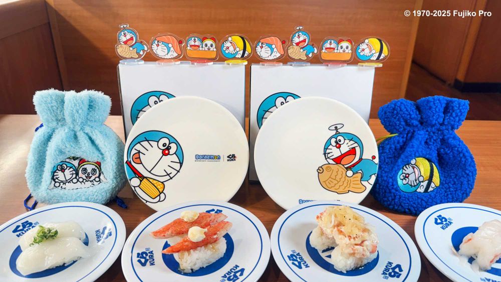 藏壽司最新滿額贈是哆啦A夢周邊小物！超可愛「絨毛束口袋、竹蜻蜓哆啦A夢陶瓷盤」免費帶回家！-9