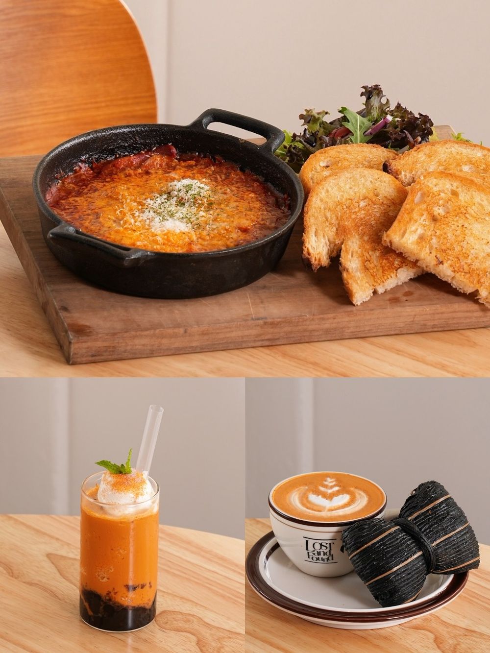 台北人氣咖啡廳LOST and Found冬季新品開賣！宜可頌聯名「泰奶阿芙佳朵、冰芯千層泰奶塔」太欠吃！-9