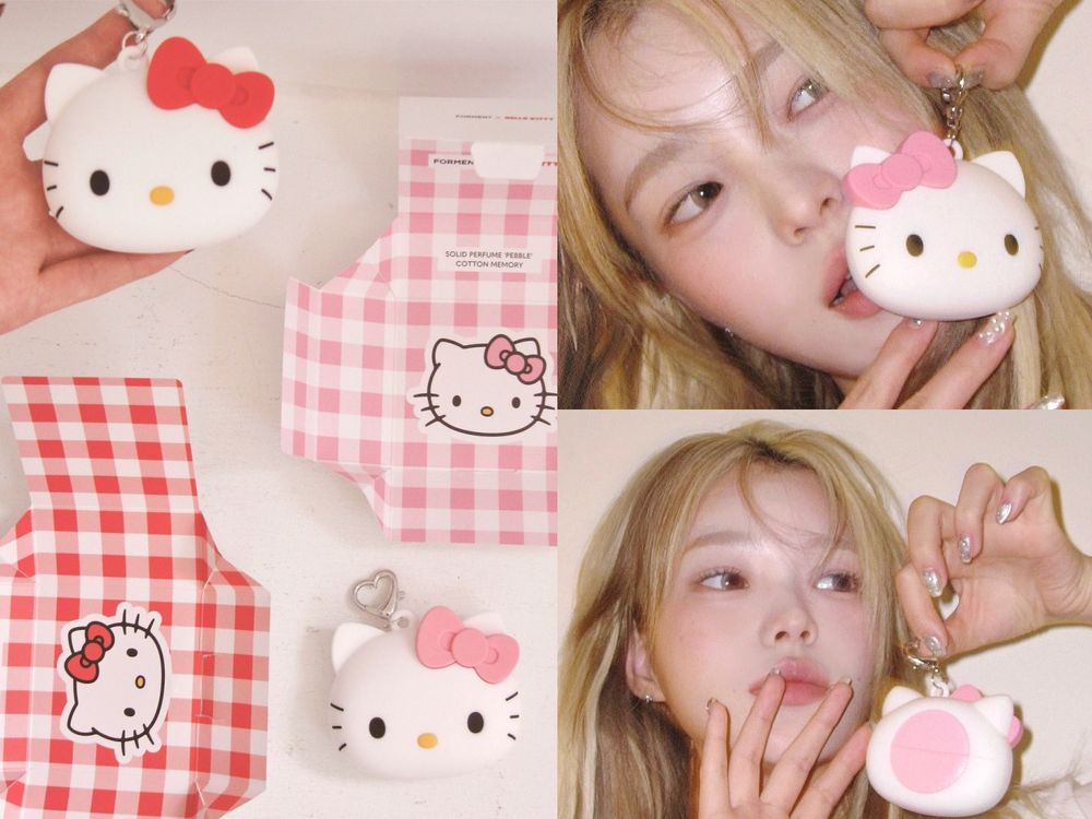 無嘴貓風潮來襲！Forment第二波HELLO KITTY固體香膏聯名登場，掛包包真的被萌暈！抹上就是行走的香香公主！-2