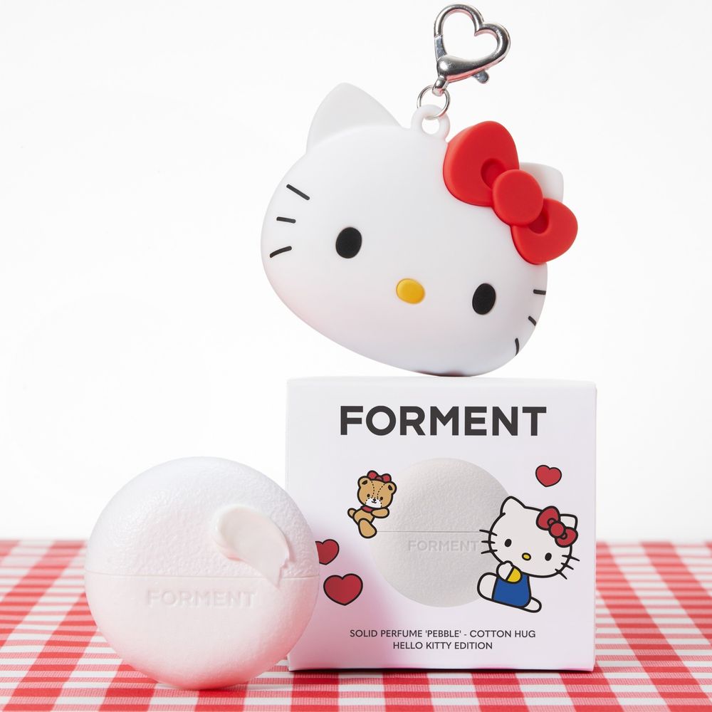 無嘴貓風潮來襲！Forment第二波HELLO KITTY固體香膏聯名登場，掛包包真的被萌暈！抹上就是行走的香香公主！-6