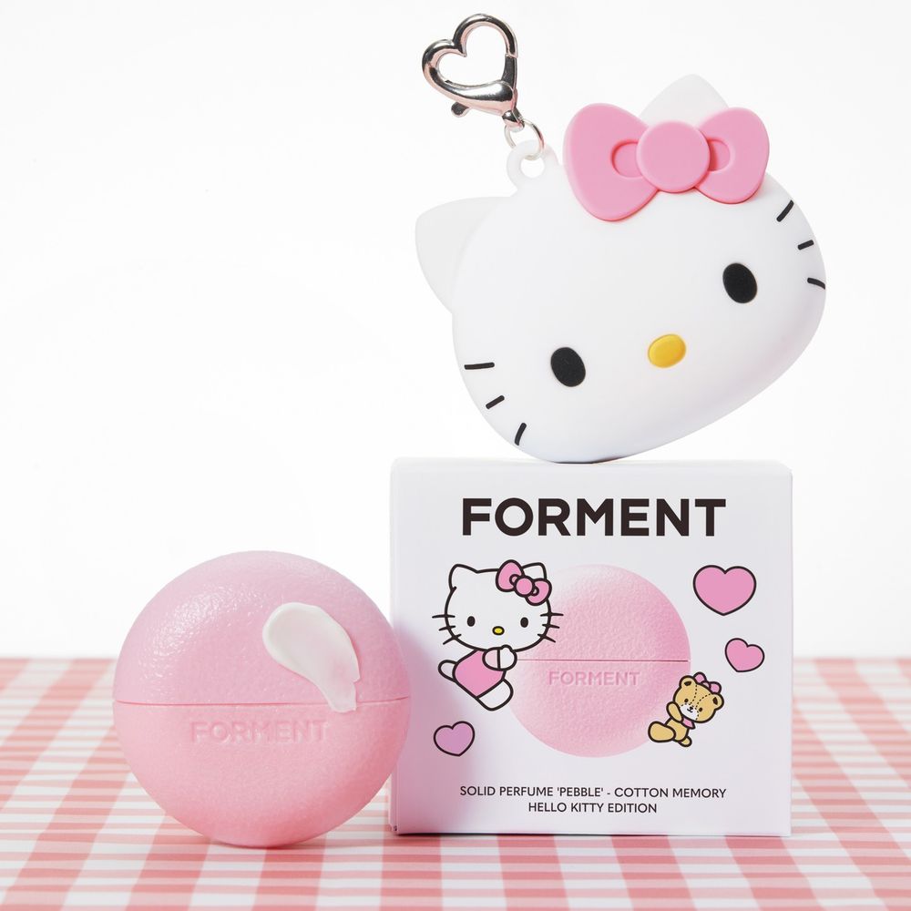 無嘴貓風潮來襲！Forment第二波HELLO KITTY固體香膏聯名登場，掛包包真的被萌暈！抹上就是行走的香香公主！-7