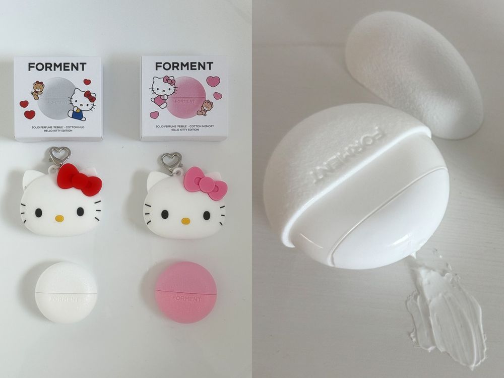 無嘴貓風潮來襲！Forment第二波HELLO KITTY固體香膏聯名登場，掛包包真的被萌暈！抹上就是行走的香香公主！-9