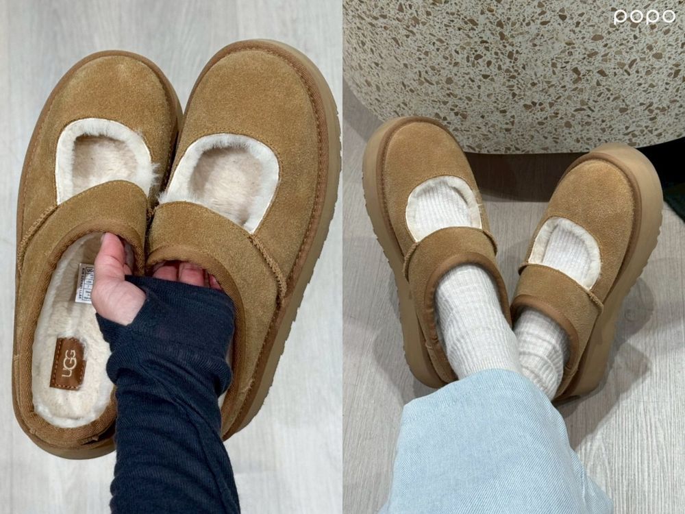 愛豆冬天離不開它！6雙UGG新爆款「雪靴、毛毛拖鞋」出爐！ 厚底瑪莉珍、穿上腿變超細！-4